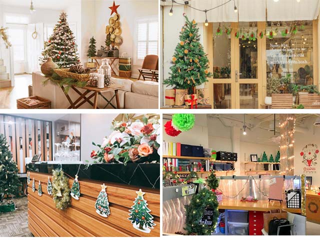 Dịch vụ trang trí Noel chuyên nghiệp uy tín tại TP. HCM 12 trang tri giang sinh van phong noel mau nau trang