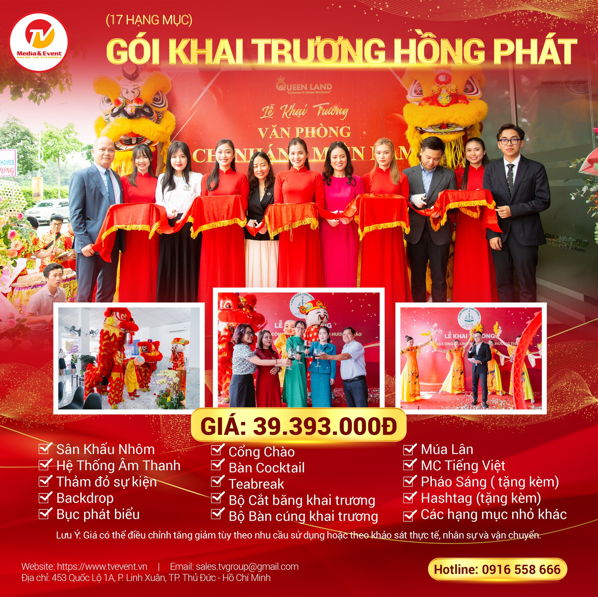 Báo giá tổ chức khai trương trọn gói mới nhất năm 2024 6 goi khai ruong hong phat