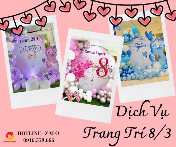 Dịch vụ trang trí 8-3 trọn gói