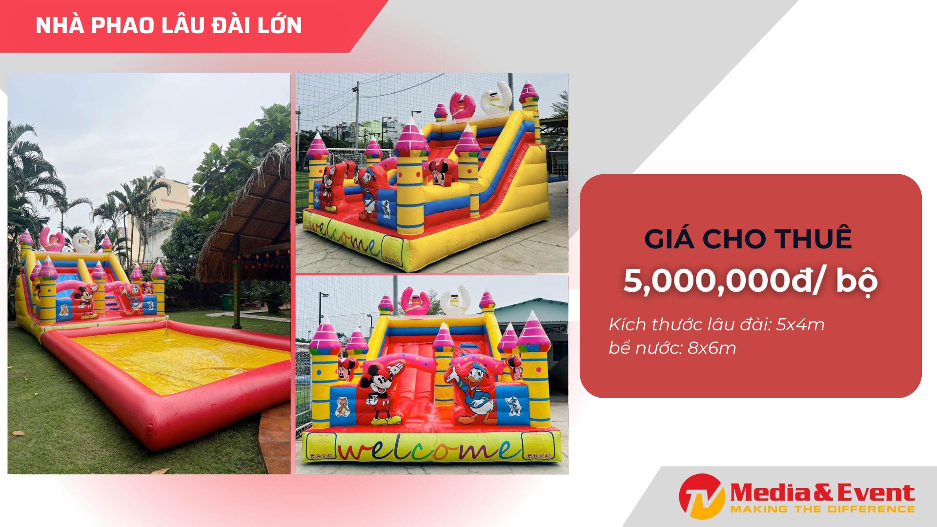 bảng giá cho thuê dụng cụ vui chơi trẻ em